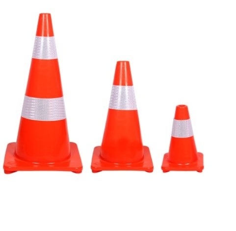 Cheap Wholesale Orange Red Soft Reflective Traffic Cone Road Barricade Safety Cone