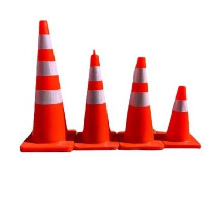 Cheap Wholesale Orange Red Soft Reflective Traffic Cone Road Barricade Safety Cone