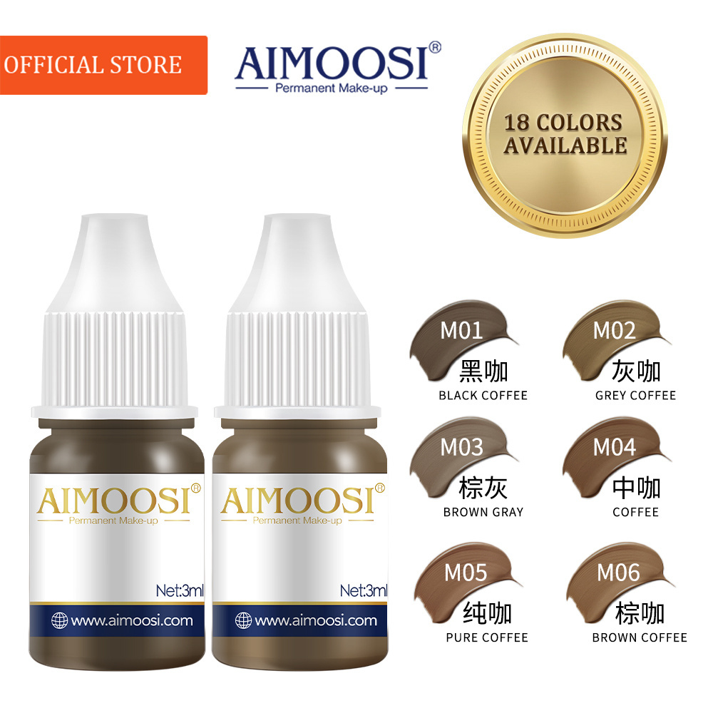 Aimoosi organic microblade micro pigment 3ml cosmetic color microblading pigment  microblading ink