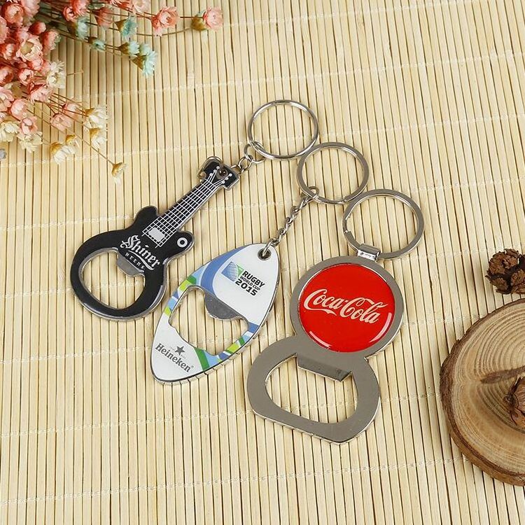 Wine Custom Keychain Magnetic Wall Mounted Sublimation Beer Key Carabiner Brass fridge magnet  Bottle Opener//