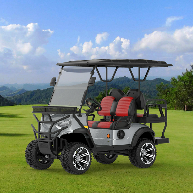 2024 Latest Design Mini Electric Golf Cart High Chassis Golf Cart Custom 4 Seater Lithium Battery Golf Car Electric