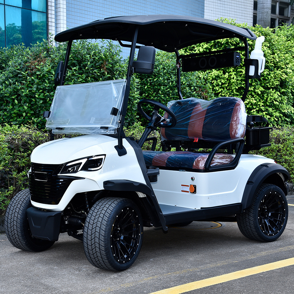 2024 New Product Small 2 Seater Utility Cart Golf Car Off Road Golf Cart Electric Carrelli Da Golf Cinesi With Lithium Battery