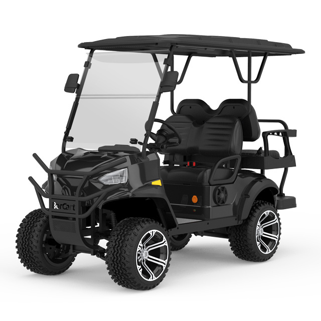 2023 OEM ODM Club Car Waterproof 4 Seater Electric Golf Cart 4 Wheel Disc Brake Perfect Top Chassis Max 120KM Golf Cart With Bag