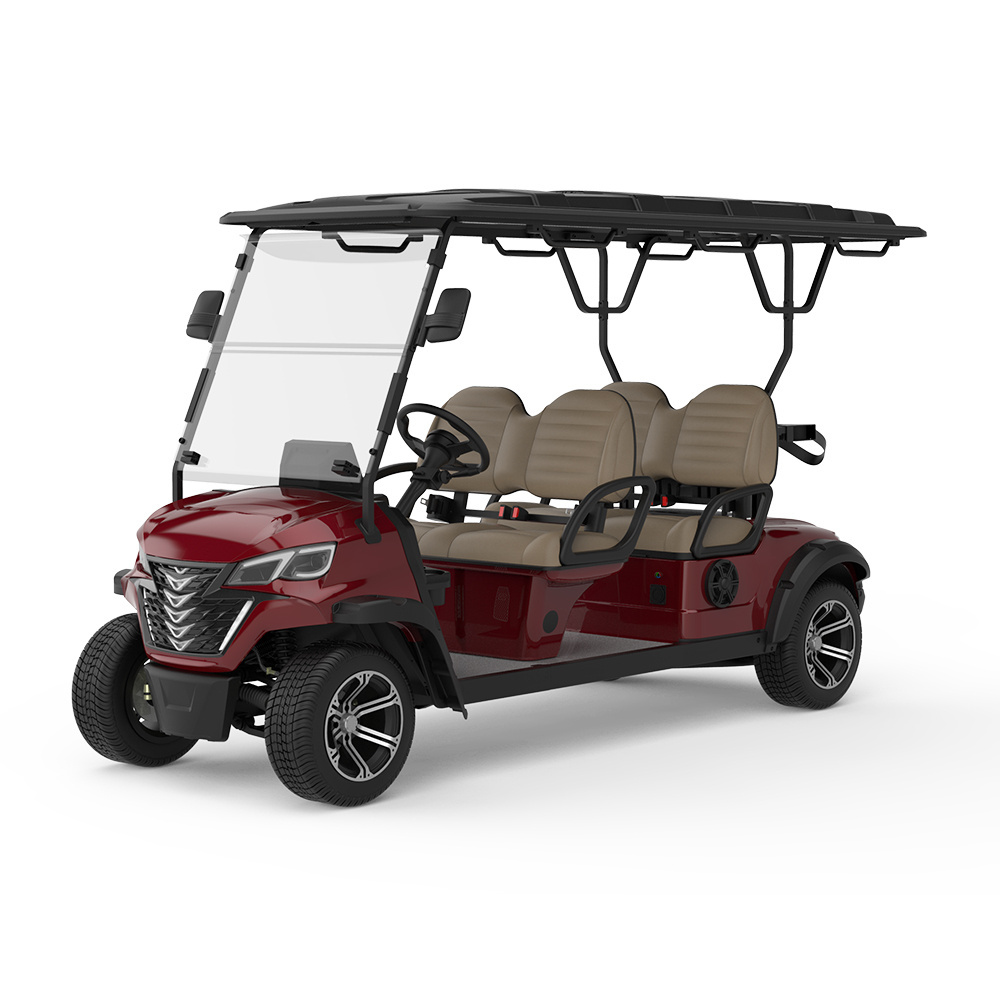 High Quality 48V 5Kw Electric Golf Cart 10 Inch 4 Wheel Lithium Battery Golf Cart Low Chassis Club Car For Sale