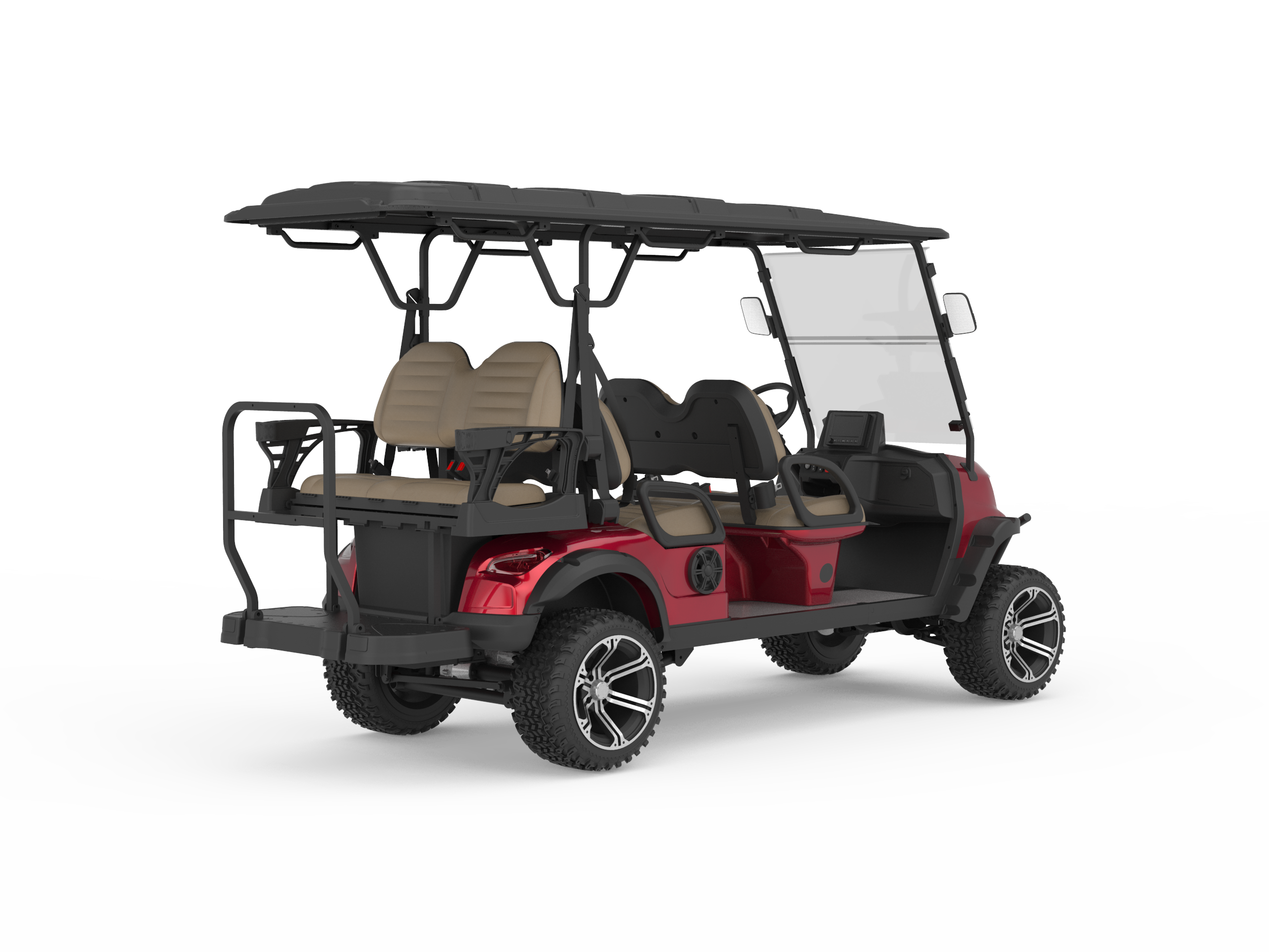 Factory Customized 6 Seats Electric Lifted Golf Cart Hunting Car with Powerful 5KW AC Motor Controller