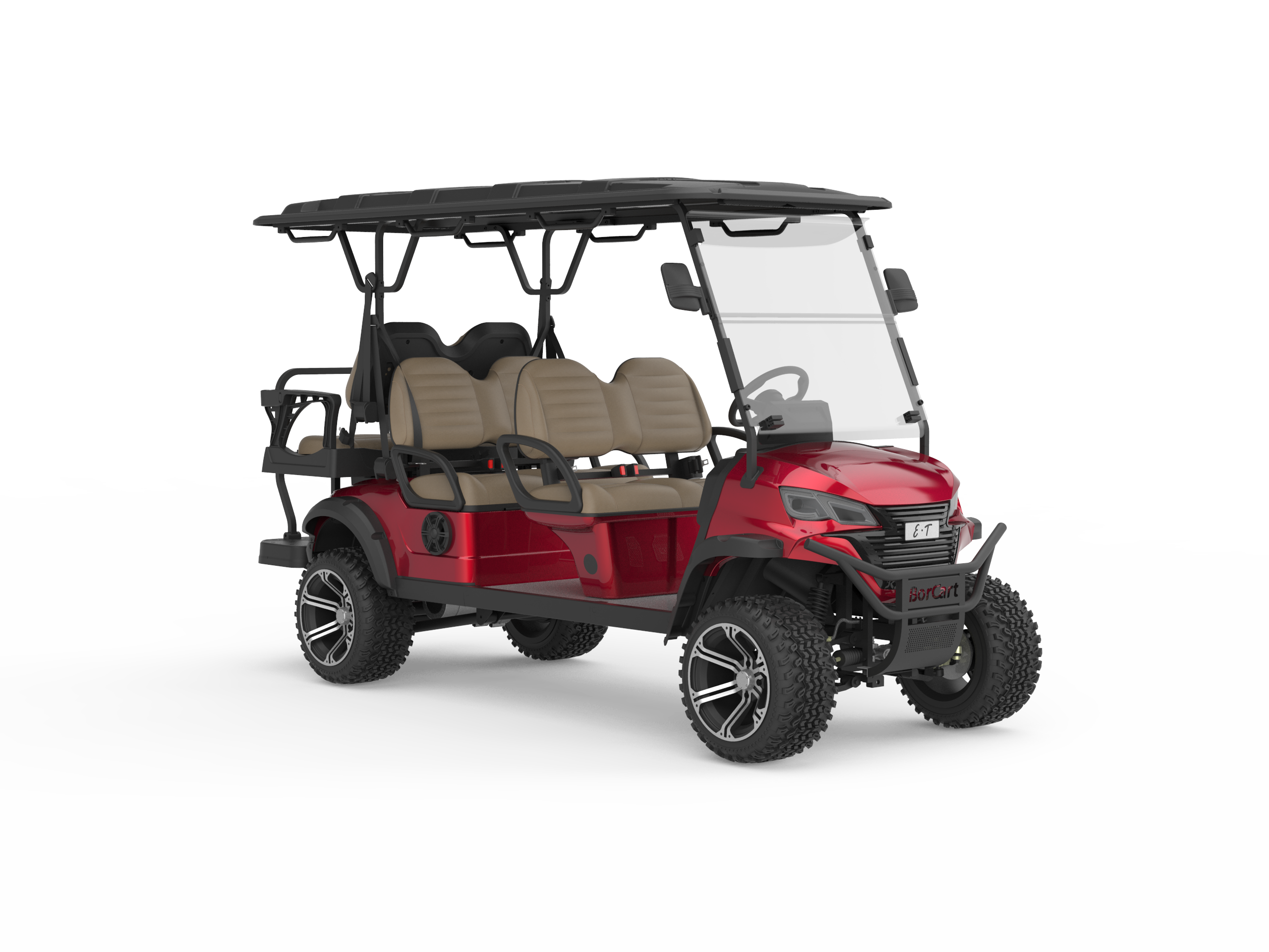 Factory Customized 6 Seats Electric Lifted Golf Cart Hunting Car with Powerful 5KW AC Motor Controller