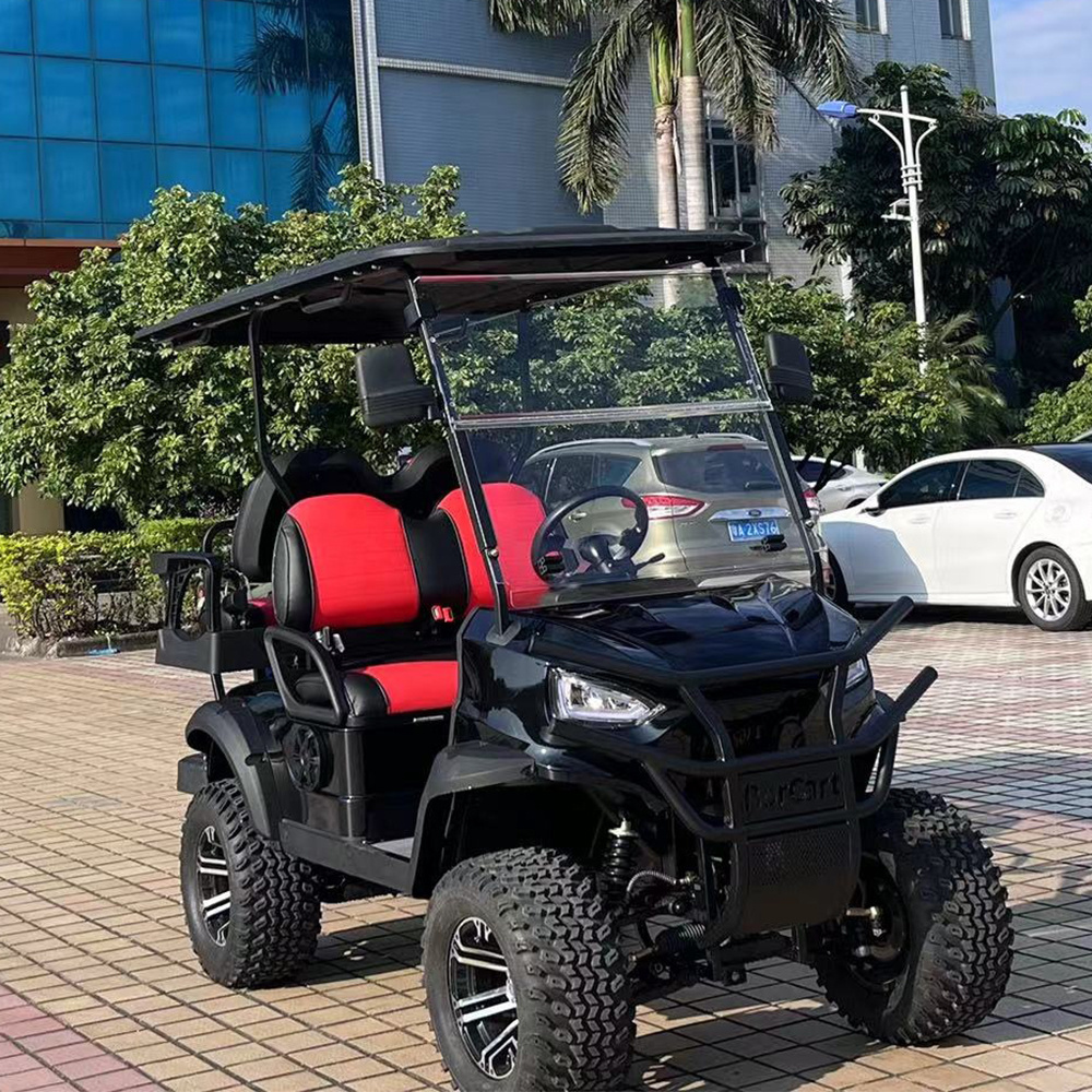 Factory Latest Unique Design Smart Lifted Golf Cart 4 Seater Electric Hunting Golf Carts 48V & 72V Lithium Battery Golf Carts