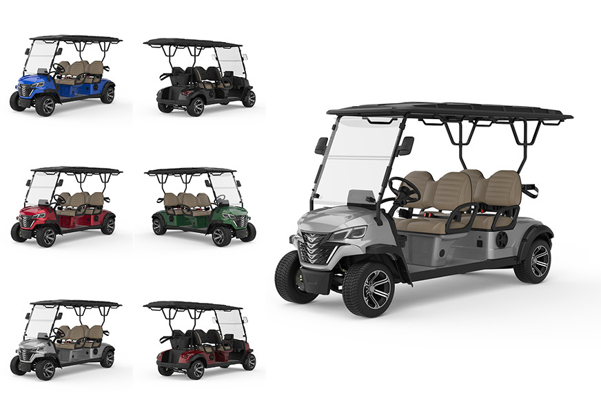 High Quality 48V 5Kw Electric Golf Cart 10 Inch 4 Wheel Lithium Battery Golf Cart Low Chassis Club Car For Sale