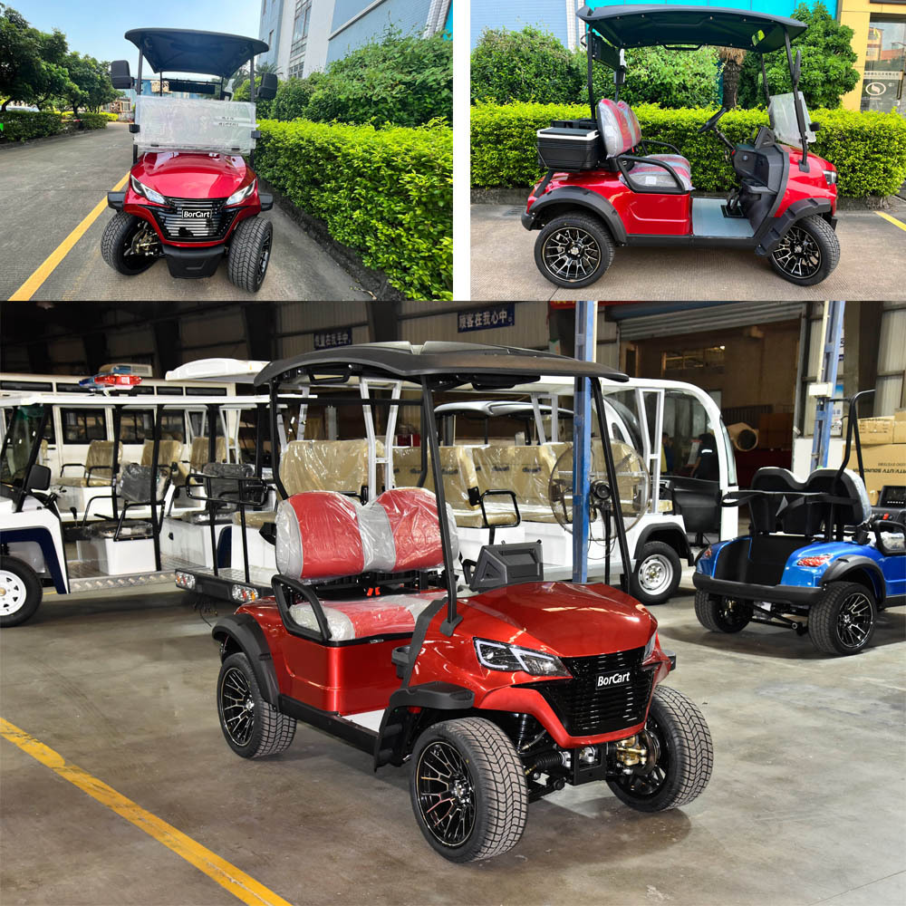 2024 Latest Design Mini 4 Seater Electric Golf Cart Max 100Km 72V/48V Lithium Hi Fi Speaker Electric Golf Cart Club Car