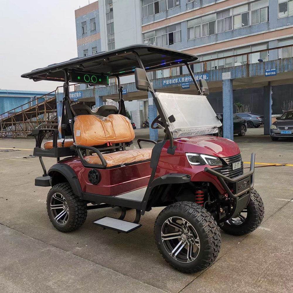 Guangzhou Custom  Luxury 4 Seater Small Utility Vehicle Golf Cart Ac Motor Fast Lifted Electric Golf Cart Buggy Club Car