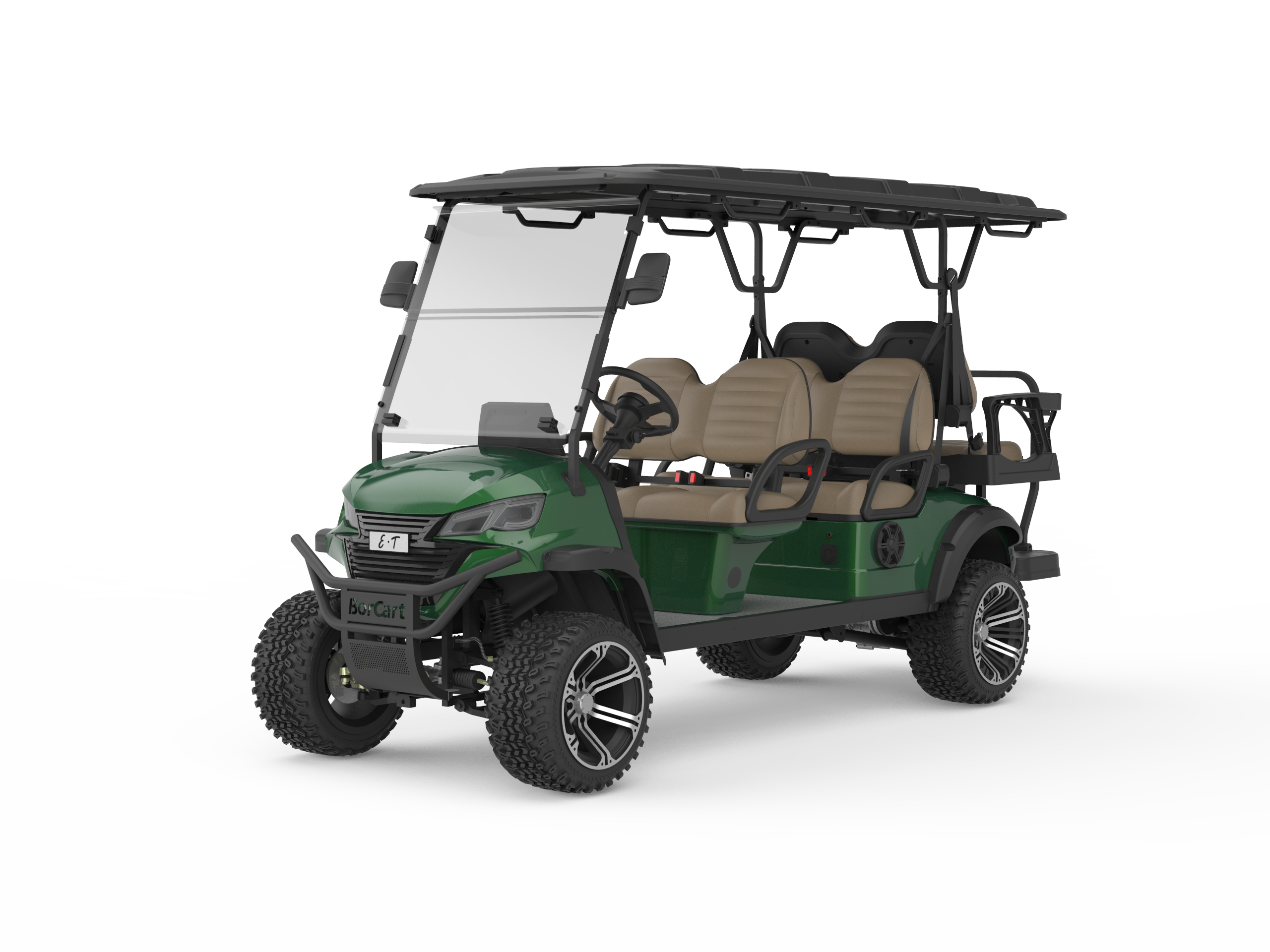 Factory Customized 6 Seats Electric Lifted Golf Cart Hunting Car with Powerful 5KW AC Motor Controller