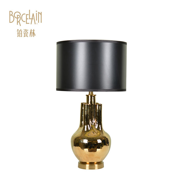 Metal Retro Table Home Decor Luxury Bedroom Desk Reading Antique Lamp