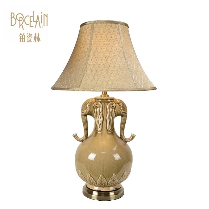 Exquisite fashion elephant table lamp ceramic modern antique italian design lamp