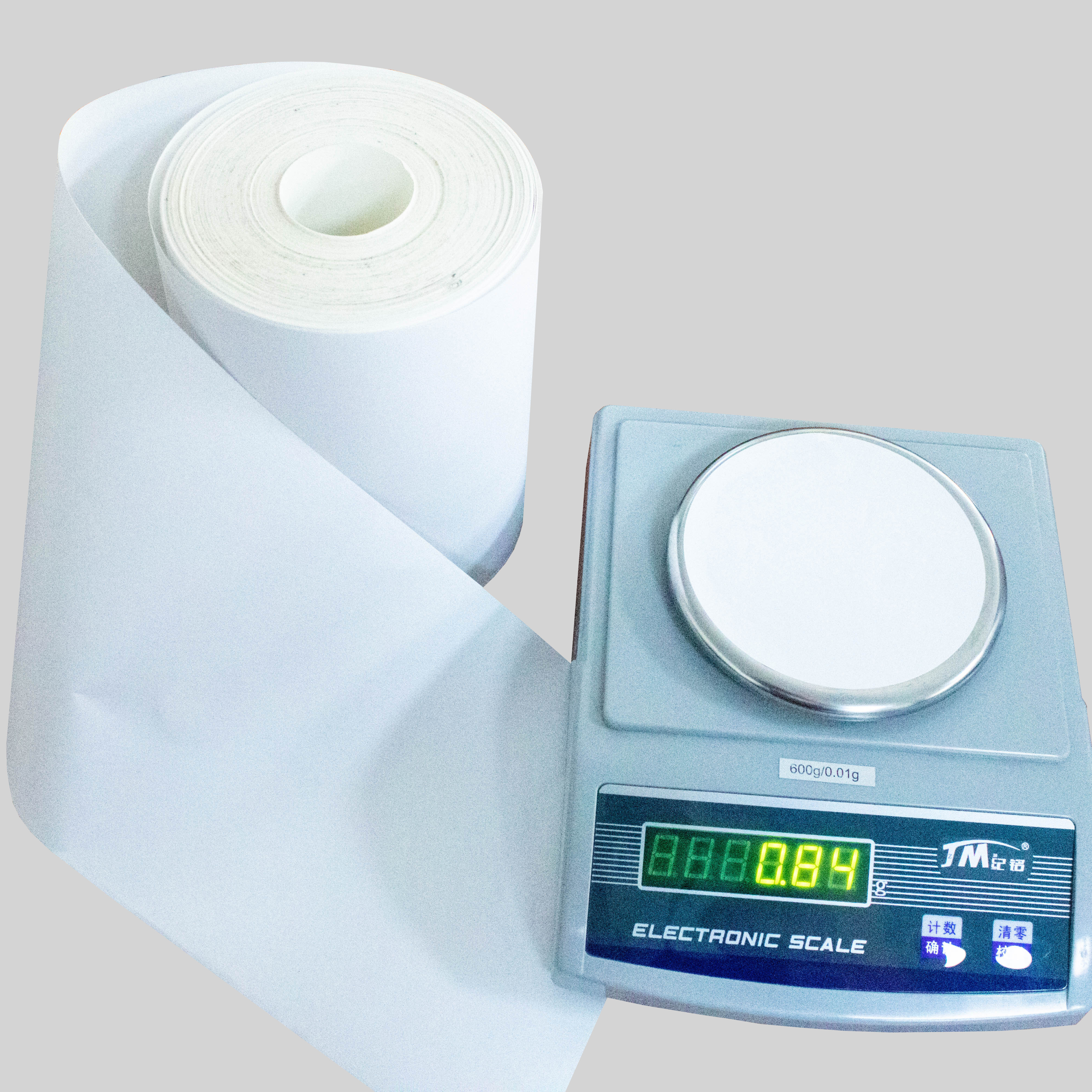 high quality 60mic or 75mic white pp self adhesive paper in jumbo rolls