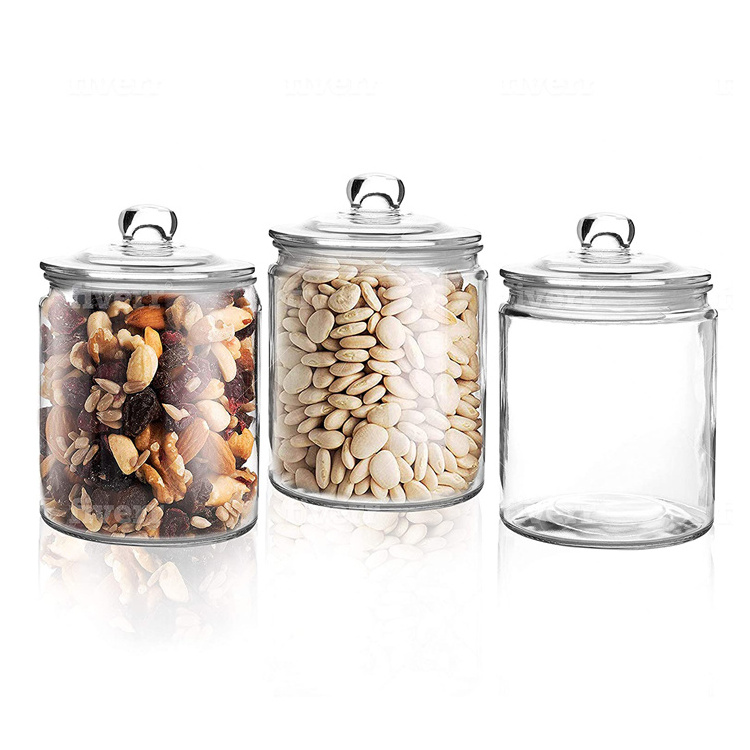 32oz 64 oz 1 Gallon Glass Canning Candy Cookie Jars with Airtight Seal Lid