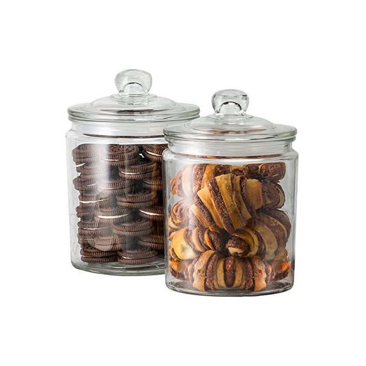 32oz 64 oz 1 Gallon Glass Canning Candy Cookie Jars with Airtight Seal Lid