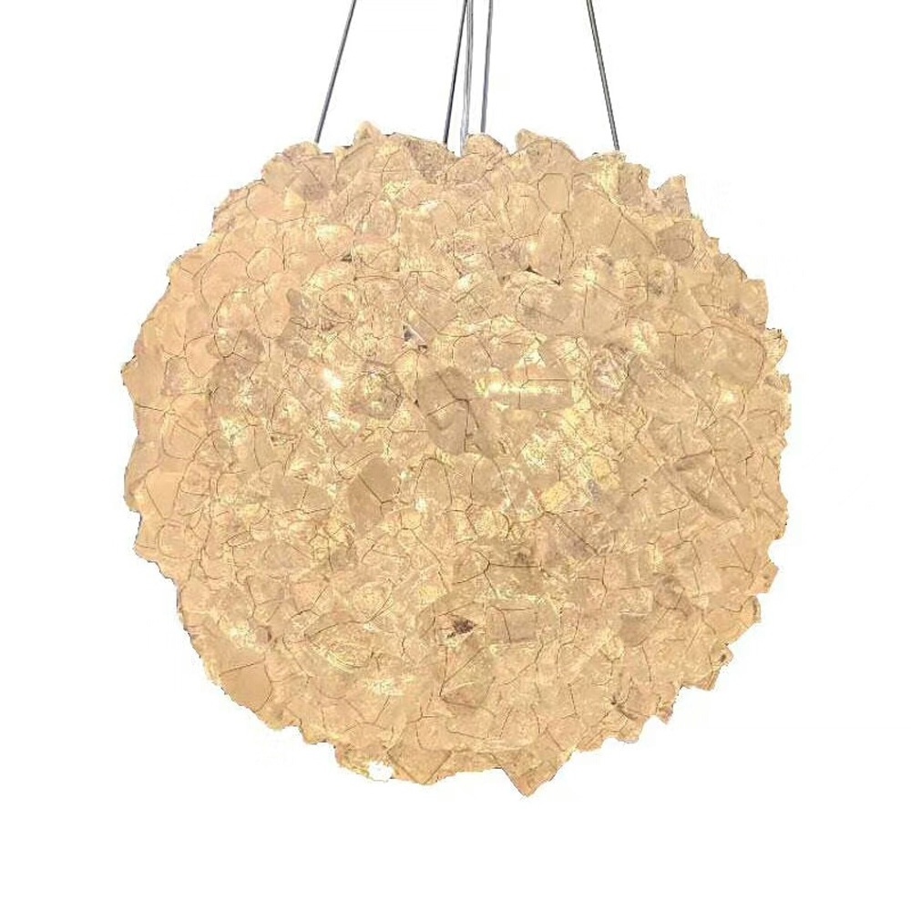 Natural Crystal Conglobate Chandelier Clear K9 Crystal Ceiling Light Fixture