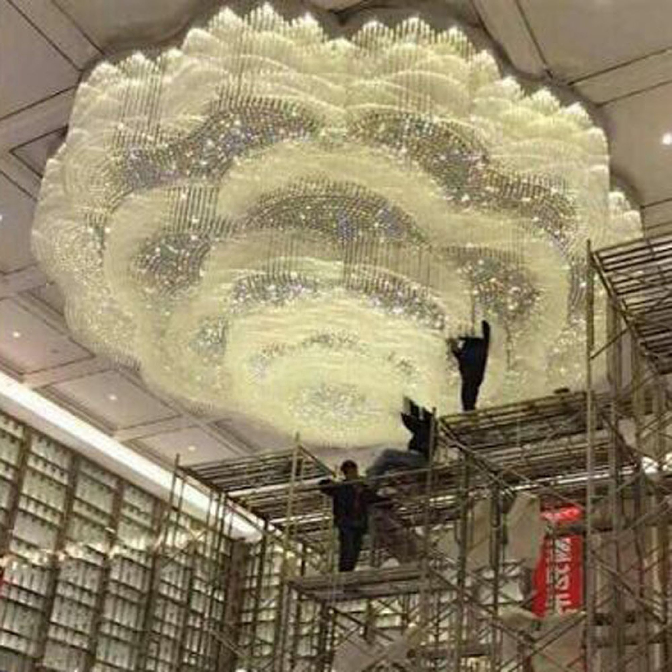 Customizable modern lighting fixture round ring Ceiling Light K9 crystal chandelier