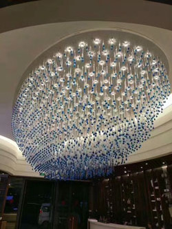 Customizable modern lighting fixture round ring Ceiling Light K9 crystal chandelier