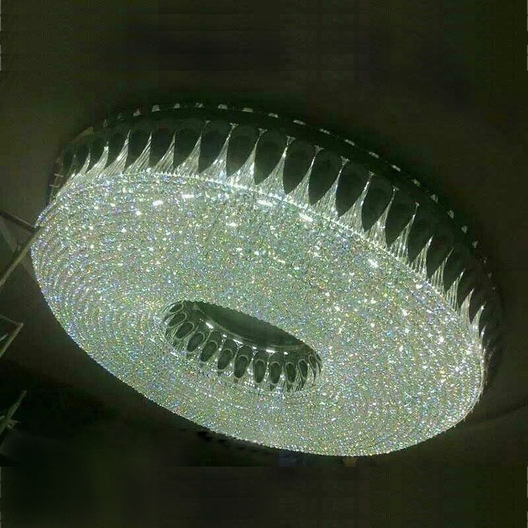 Customizable modern lighting fixture round ring Ceiling Light K9 crystal chandelier