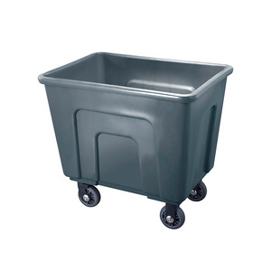 Plastic Cleaning trolley hotel laundry carts and trolley with wheels cleaning cart