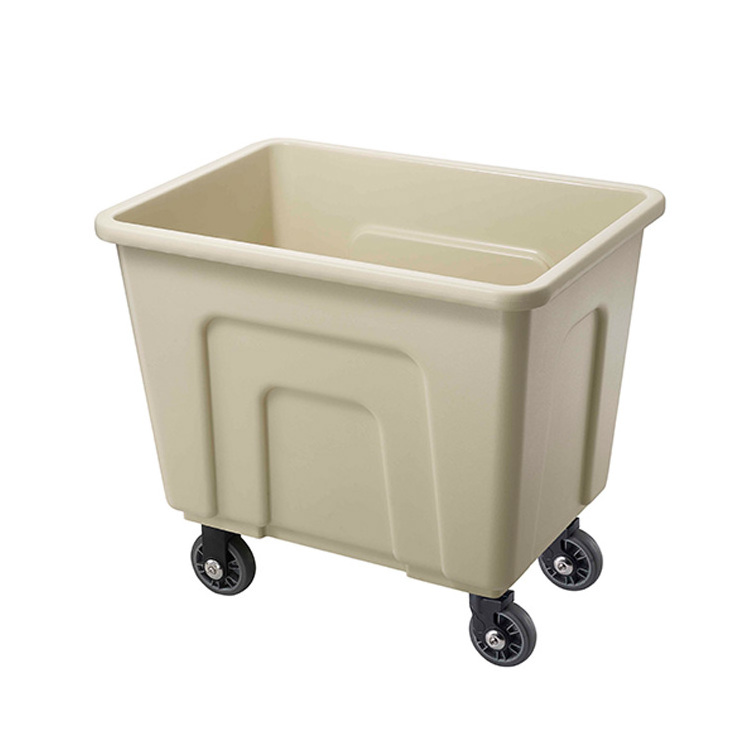 Plastic Cleaning trolley hotel laundry carts and trolley with wheels cleaning cart