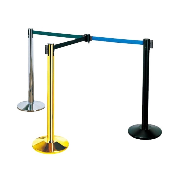 Hotel  Crowd Control Barricade Retractable Queue Stanchion Belt, Retractable  Crowd Control Barrier