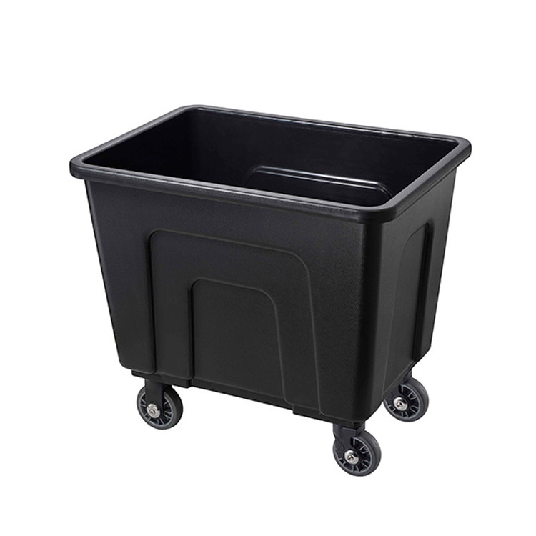 Hot sale plastic cleaning trolley hotel laundry carts and trolley with wheels