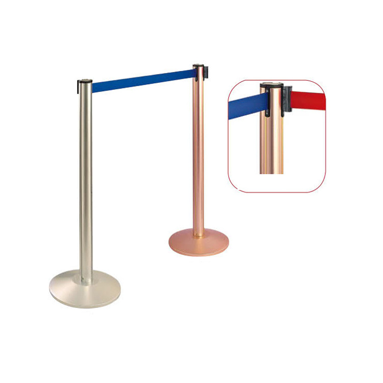 Hotel  Crowd Control Barricade Retractable Queue Stanchion Belt, Retractable  Crowd Control Barrier