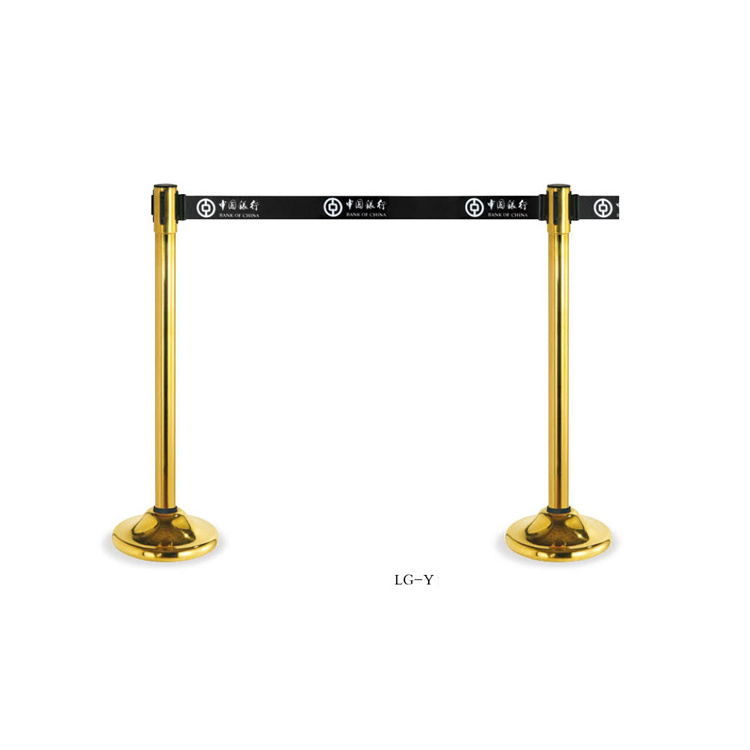 Hotel  Crowd Control Barricade Retractable Queue Stanchion Belt, Retractable  Crowd Control Barrier