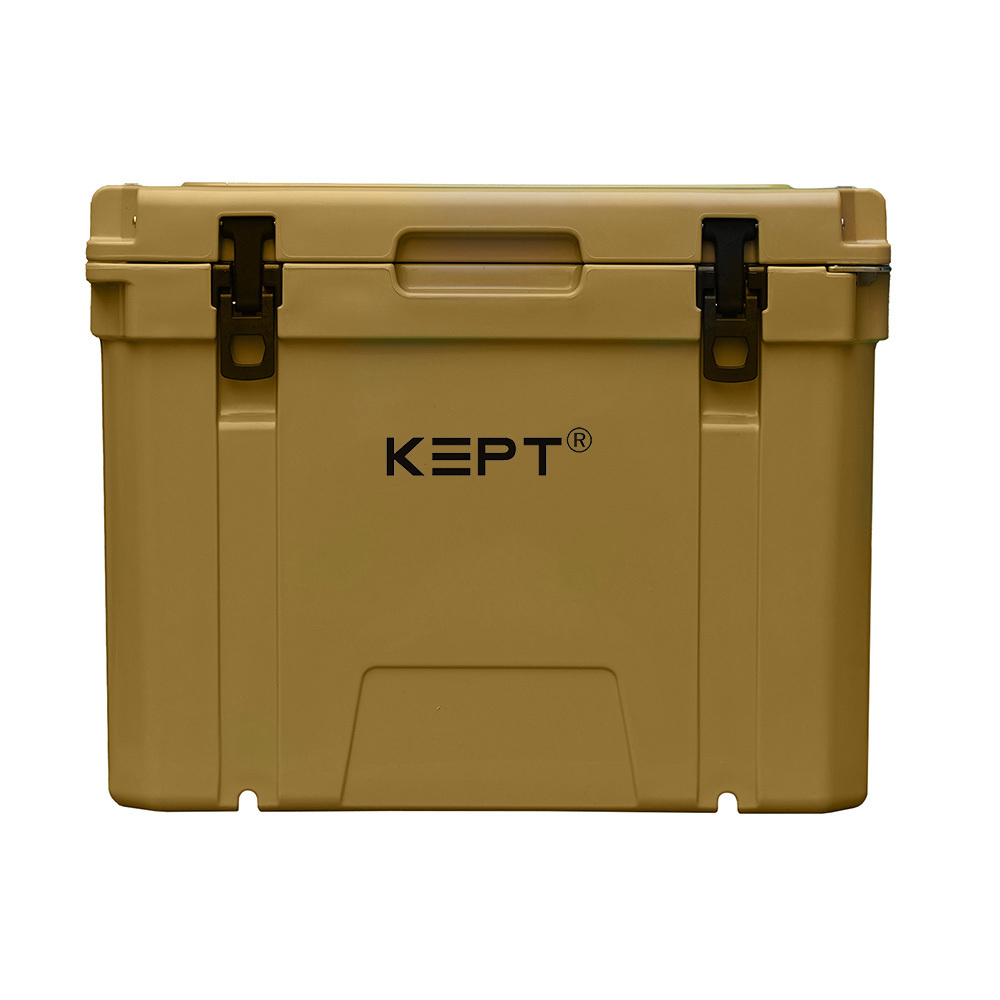 Custom  55 QT solid and durable commercial fishing  camping  large volume rotomolded cooler box