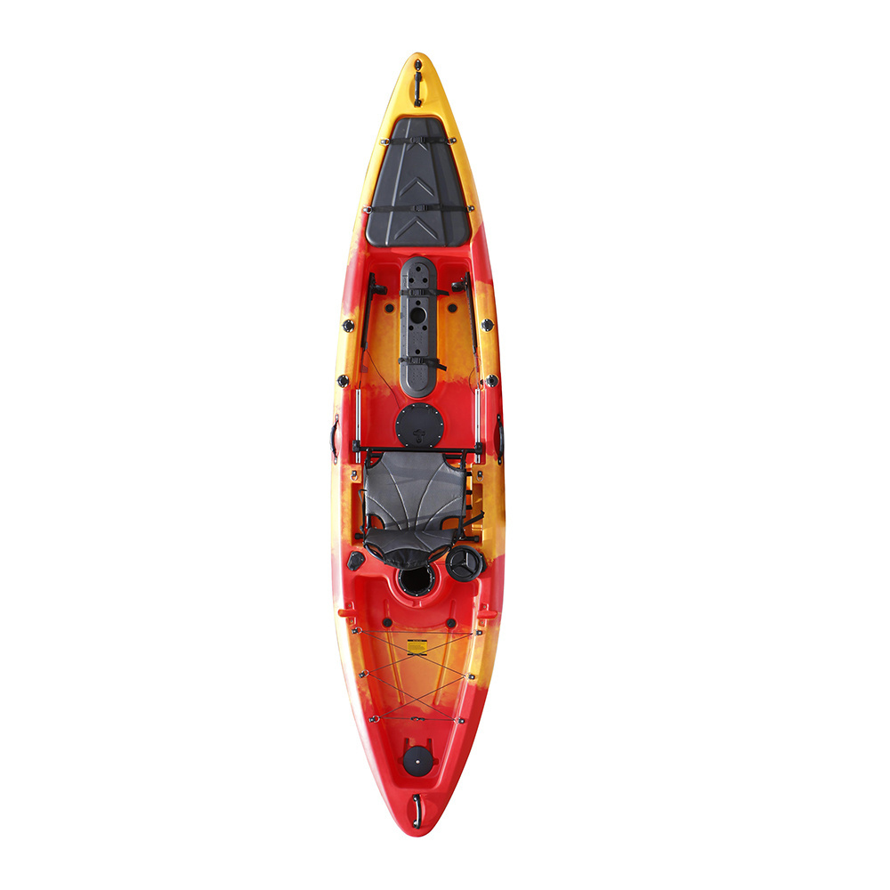 BORIGHT tandem 2 preson fishing kayak sit on top kayak plastic paddle canoe touring family kayaks for sale