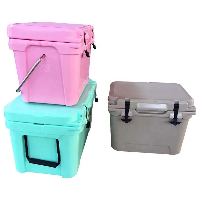 ODM CUSTOMIZED LLDPE rotomolded Camping Cooler Box Chilly Bin with PU insulation