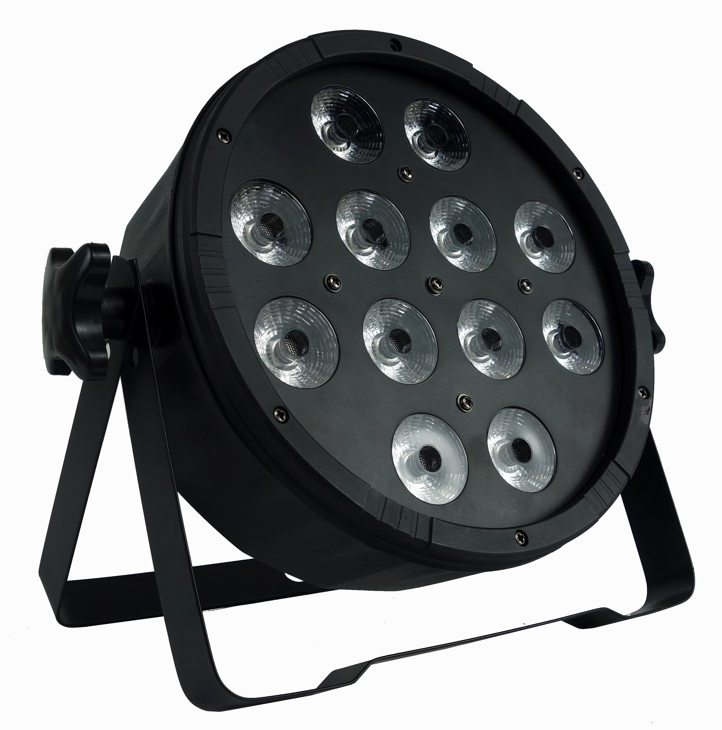 Best-selling RGBW 4in1 PAR LED Spotlight 12*10W Flat Plastic palmer lamp  can light Disco DJ Stage party club bar