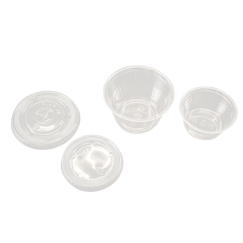 10Pcs/Pack 2 Oz 4Oz Disposable Compostable And Biodegradable Cup Mini Pla Sauce Soy Dipping Bowl Container