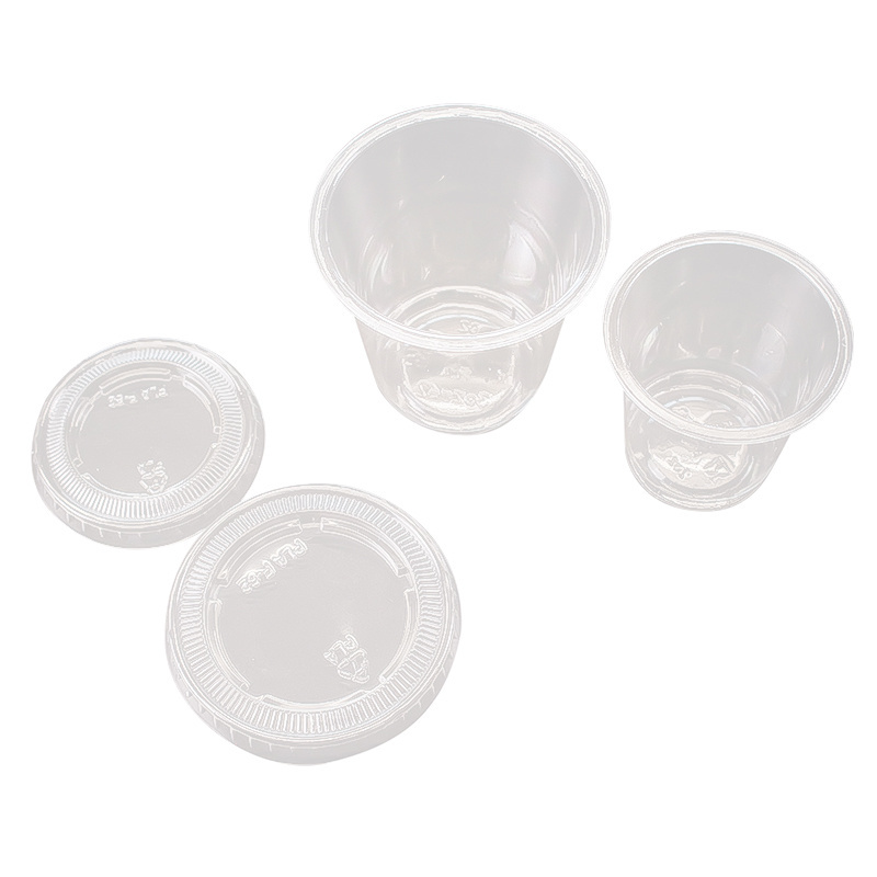 10Pcs/Pack 2 Oz 4Oz Disposable Compostable And Biodegradable Cup Mini Pla Sauce Soy Dipping Bowl Container