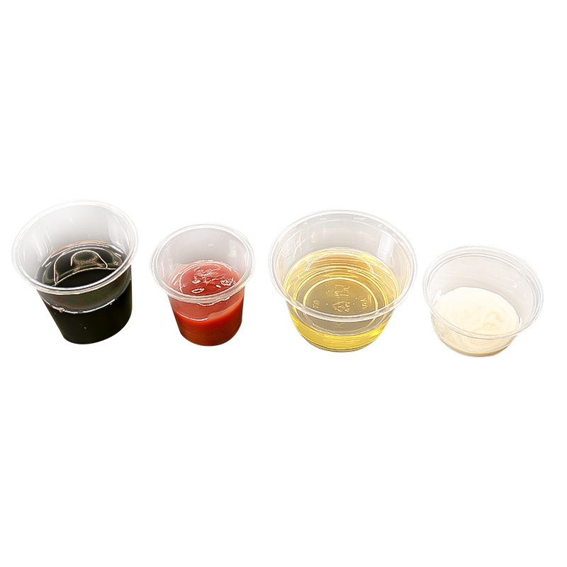 10Pcs/Pack 2 Oz 4Oz Disposable Compostable And Biodegradable Cup Mini Pla Sauce Soy Dipping Bowl Container