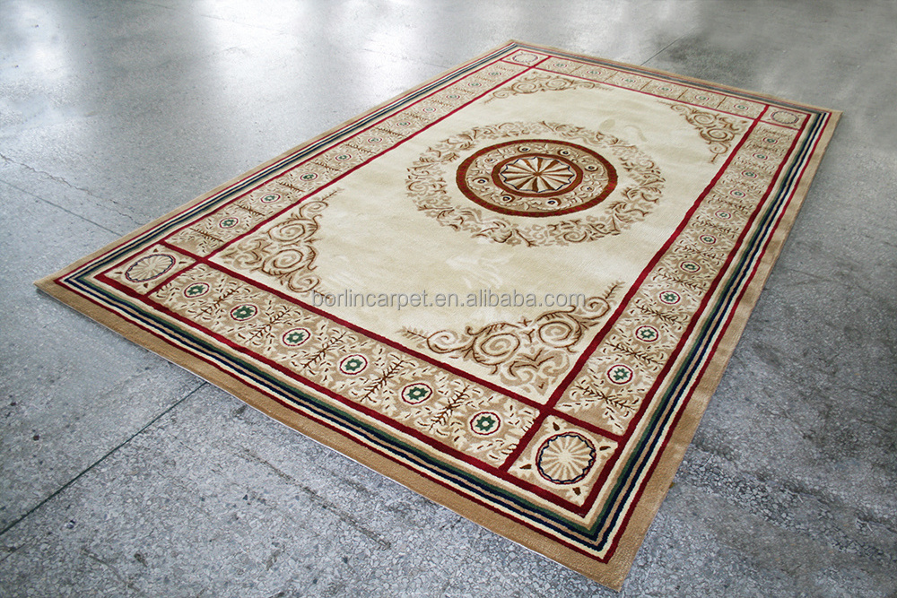 Beautiful Wool Handmade Area Rug French Chic Aubusson Design Carpet