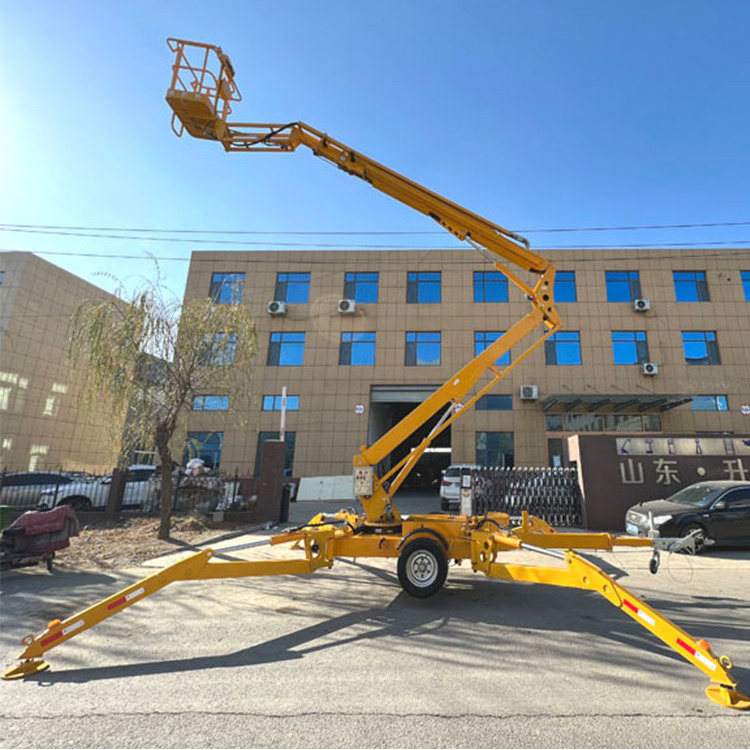 12M High Quality Telescopic Hydraulic Lifter Trailer Mounted Towable Articulating Boom Lift