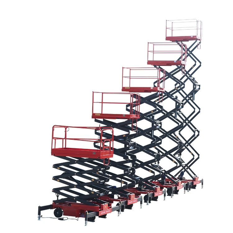 10m Hydraulic Mobile Scissor Lift Self-Propelled Lift Platform Electric Man Lift Stair Climbing for Painting