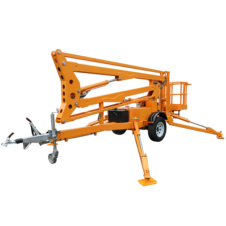 8m 12m 14m 16m 18m 20m Cherry Picker Towable Boom Lift Trailer Mounted