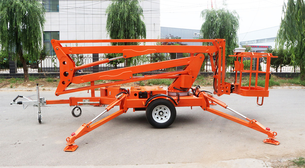 8m 12m 14m 16m 18m 20m Cherry Picker Towable Boom Lift Trailer Mounted