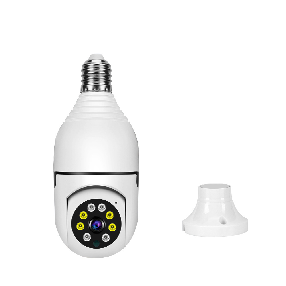 HD 1080P 3MP V380 Light Bulb IP Camera With E27 Bulb Holder Home Network Security Camera 360 Degree VR View