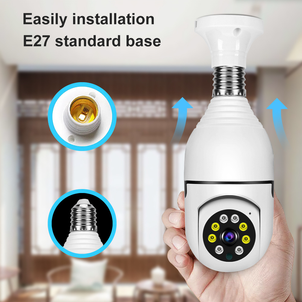 3MP IP Camera Wireless Wifi 360 Degree Color Night Vision Light Bulb Camera CCTV Home Security Camera