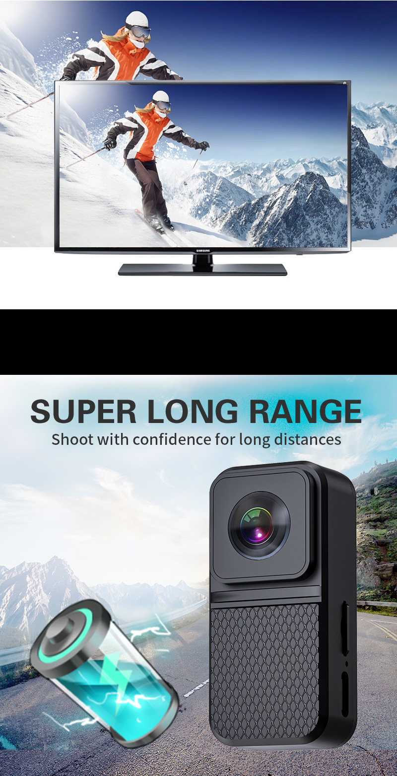 High Quality Stabilized Portable Sports DV smart home 1080p Camcorder 360 Rotating Magnetic Thumb Camera Action Video Camera