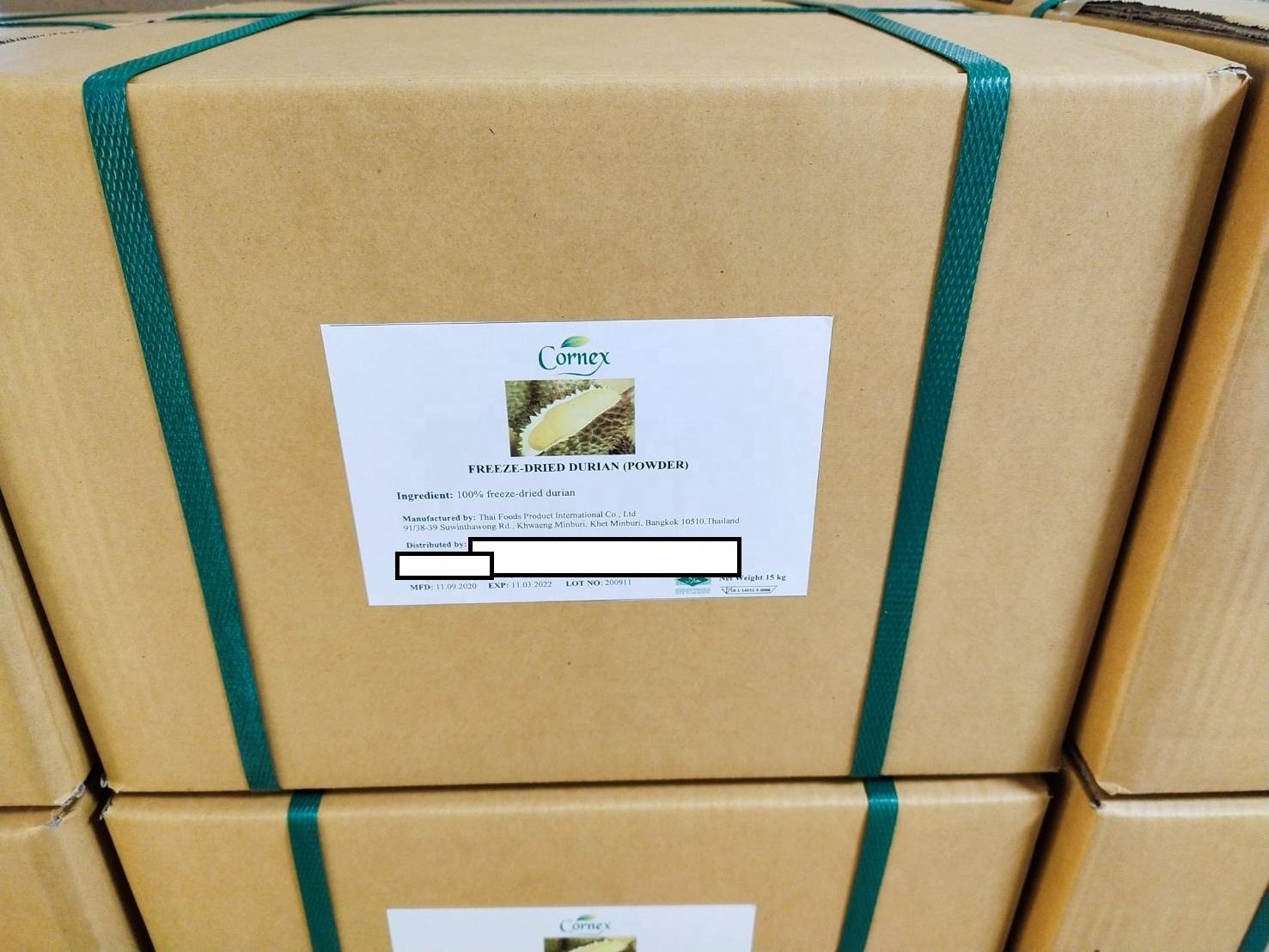 100% Pure Freeze Dried Monthong Durian Powder for Foods and Beverages from Thailand Net Weight 10 KG per Carton