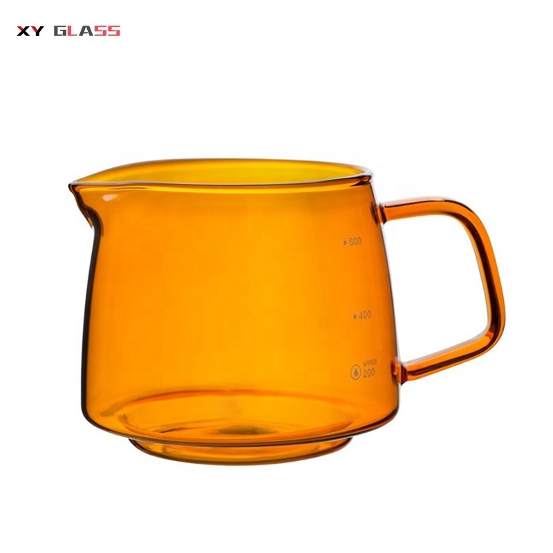 Innovation Colourful Personalized Cooking Handmade Glass With Handle Coffee Server