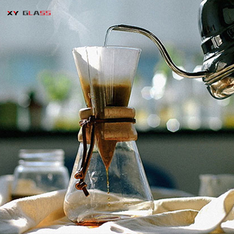 sublimation hand blown portable espresso borosilicate thermo glass coffee maker