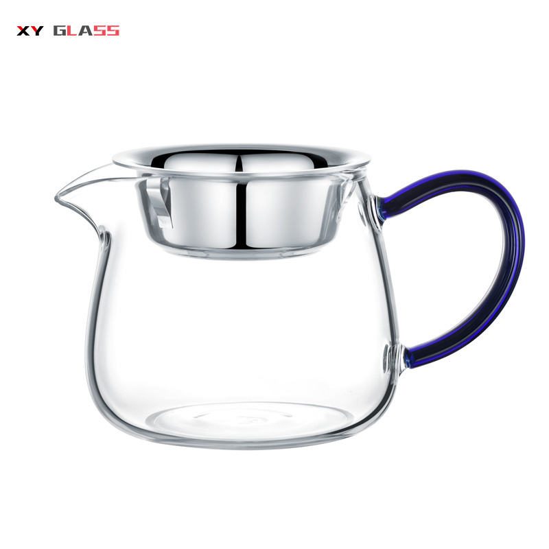 popular sublimation heat resistant borosilicate thermo glass steeper tea pot