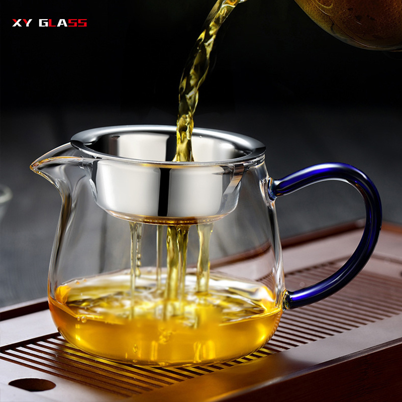 popular sublimation heat resistant borosilicate thermo glass steeper tea pot